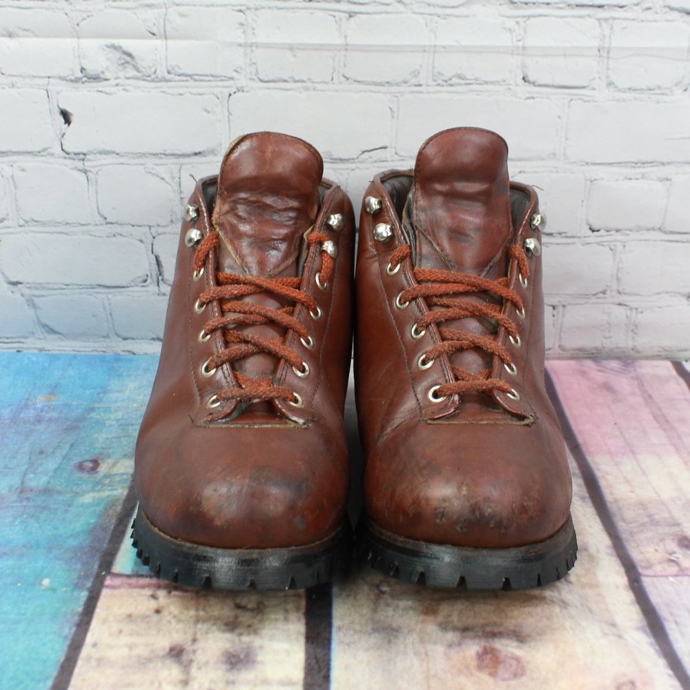 Vtg TIRAH Lace Up Outdoor Boot Vibram Size 9.5 M - Picture 5 of 9